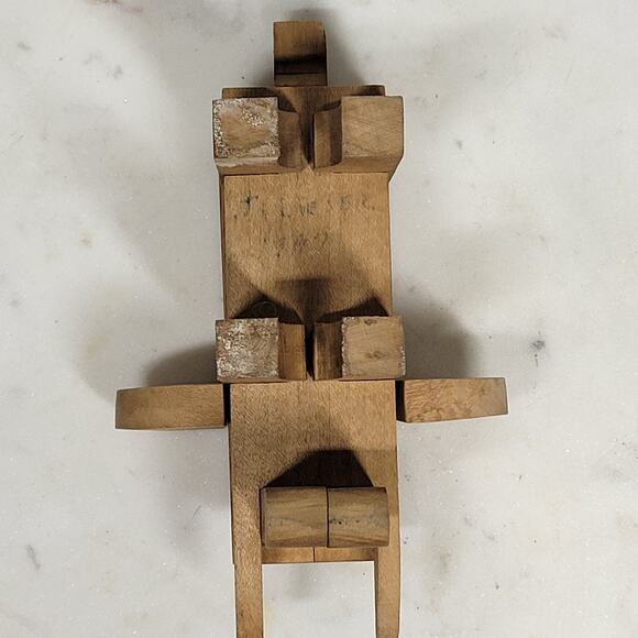 VTG Kumiki Wooden Elephant Interlocking 3D Puzzle Brain Teasers Japanese Signed - Picture 4 of 14